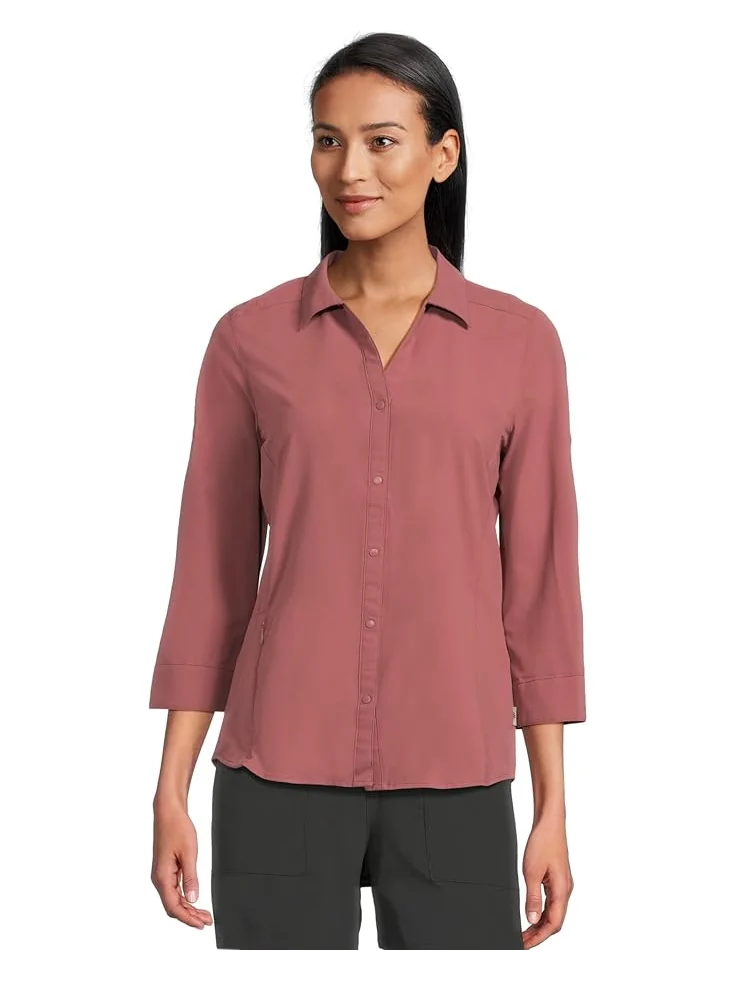 Женская футболка Royal Robbins Expedition Pro 3/4 Sleeve — изображение 1 из 5, райрбарб