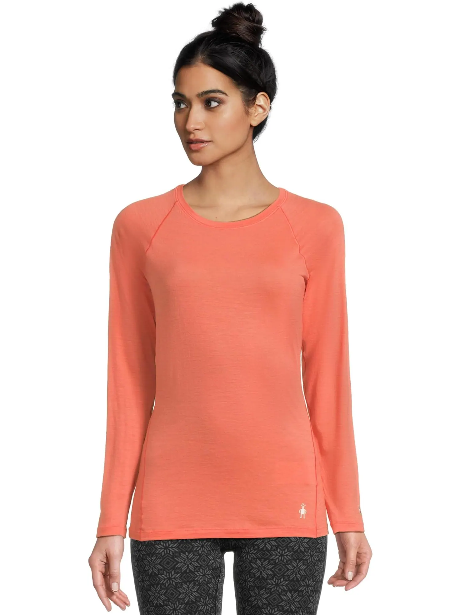 Лонгслив Smartwool Classic All-Season Merino Base Layer Long Sleeve — изображение 1 из 5, оранжевый