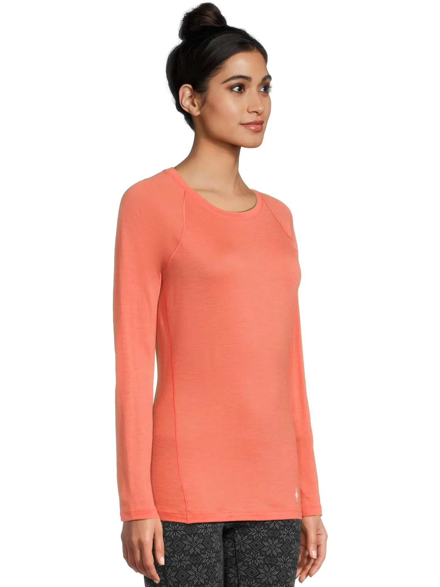 Лонгслив Smartwool Classic All-Season Merino Base Layer Long Sleeve — изображение 2 из 5, оранжевый