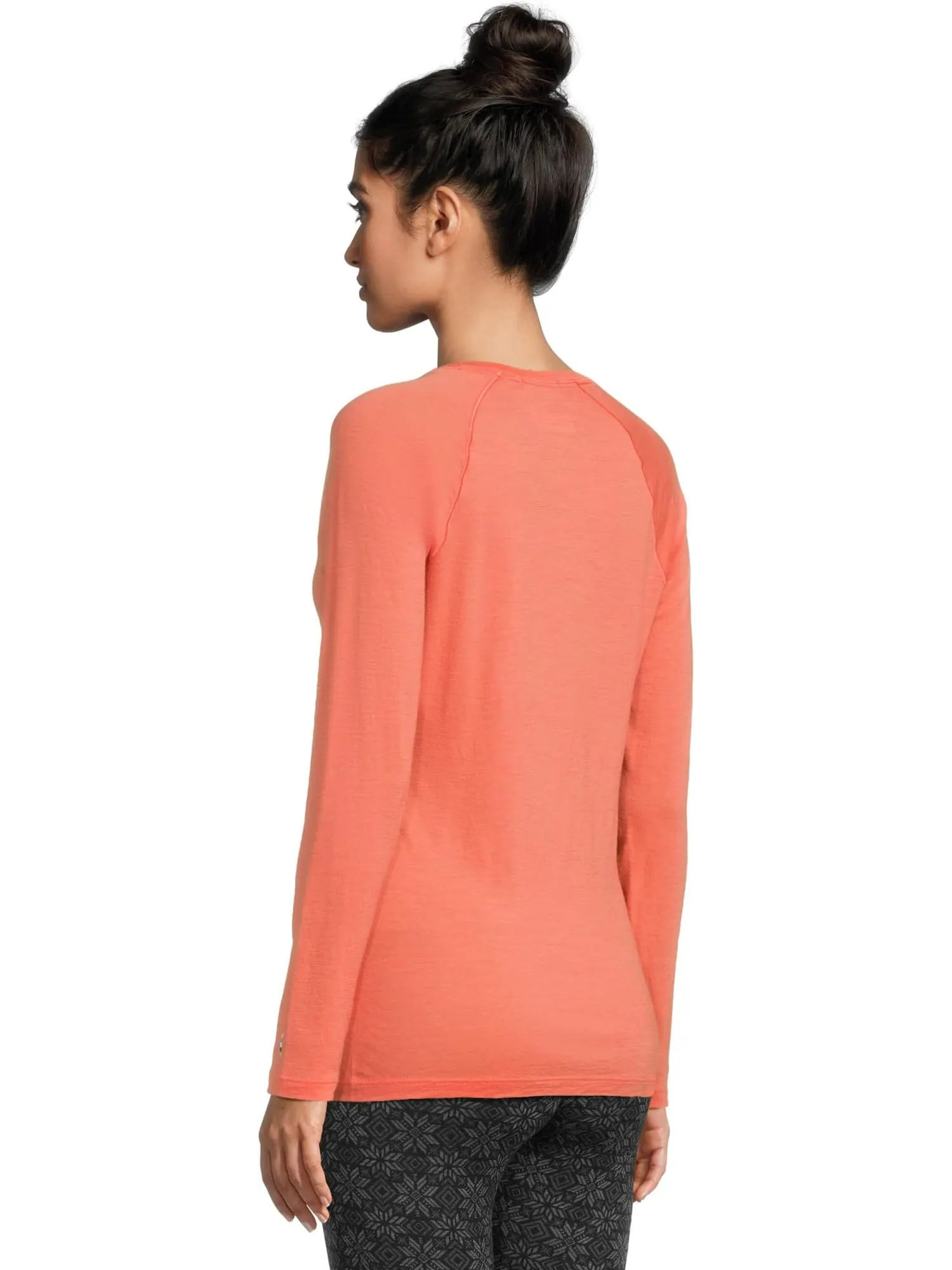 Лонгслив Smartwool Classic All-Season Merino Base Layer Long Sleeve — изображение 3 из 5, оранжевый