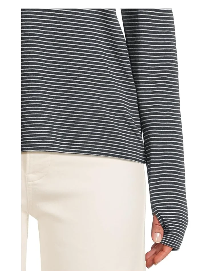 Женская футболка Faherty Feather Cloud Layering T Neck — изображение 4 из 5, кремовый