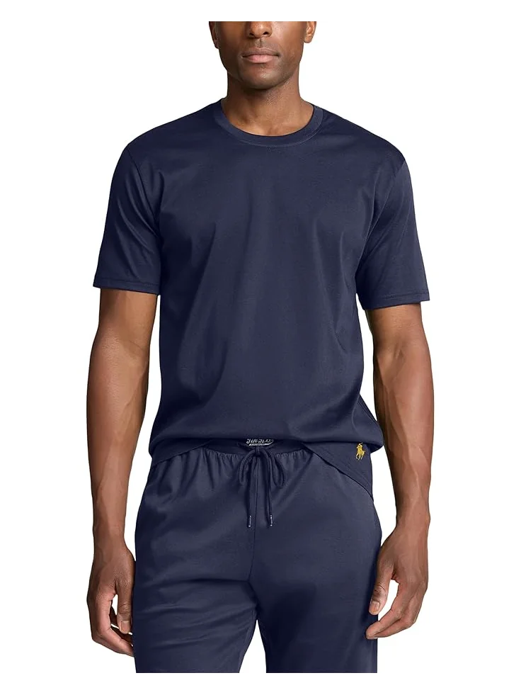 Мужская футболка с коротким рукавом Polo Ralph Lauren Mercerized Cotton — изображение 1 из 5, темно-синий