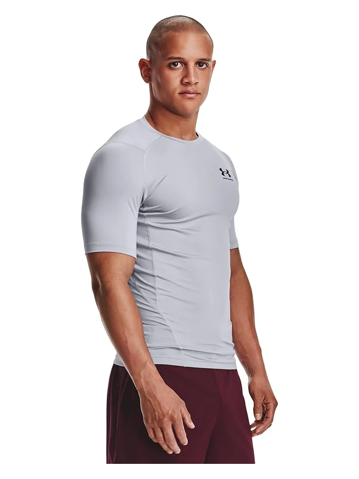 Мужская футболка Under Armour Heatgear Armour Compression — изображение 1 из 4, серый/черный