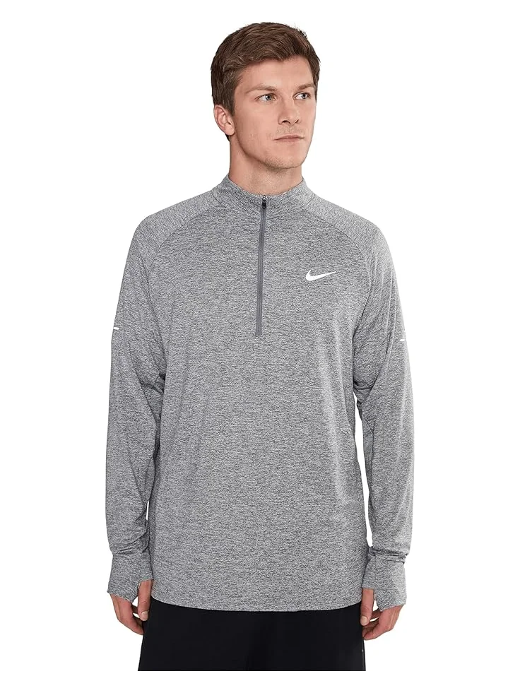 Мужская беговая футболка Nike Stride Dri-Fit 1/4-Zip — изображение 1 из 5, серый//серебристый