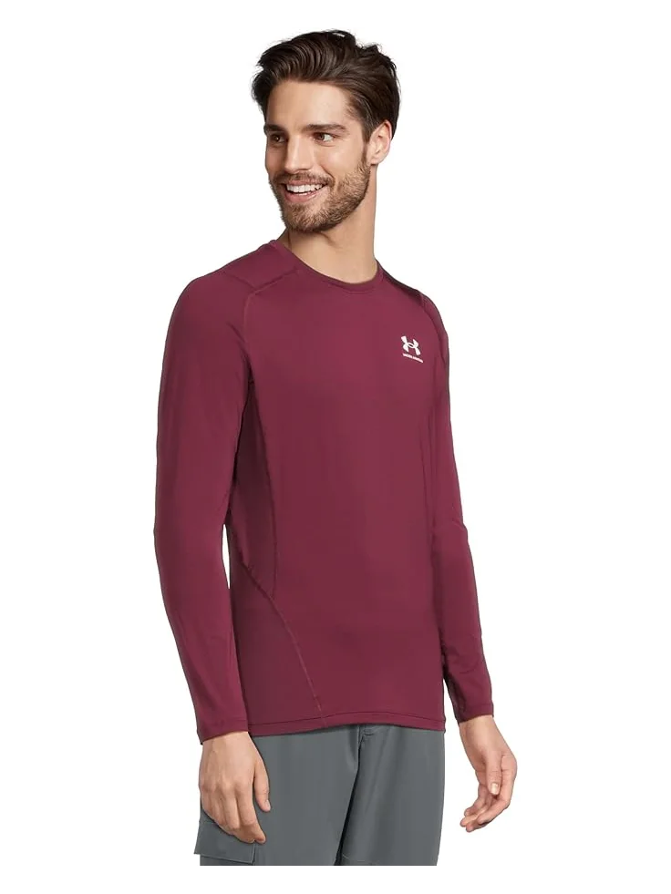 Мужская футболка Under Armour Heatgear Armour Compression Long Sleeve — изображение 2 из 5, белый
