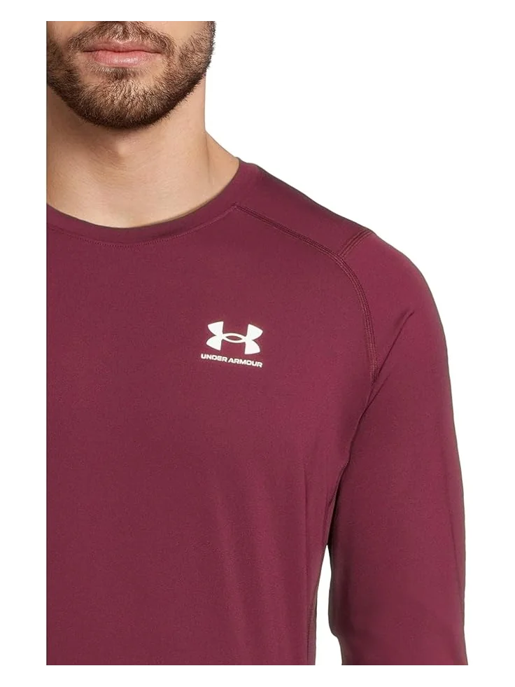 Мужская футболка Under Armour Heatgear Armour Compression Long Sleeve — изображение 4 из 5, белый