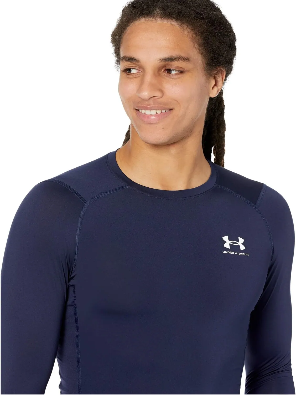 Компрессионный длинный рукав Heatgear Armor Under Armour — изображение 3 из 4, темно-синий/белый