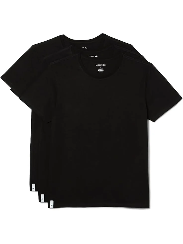 Мужская футболка Lacoste 3-Pack Crew Neck Regular Fit Essential — изображение 1 из 3, черный