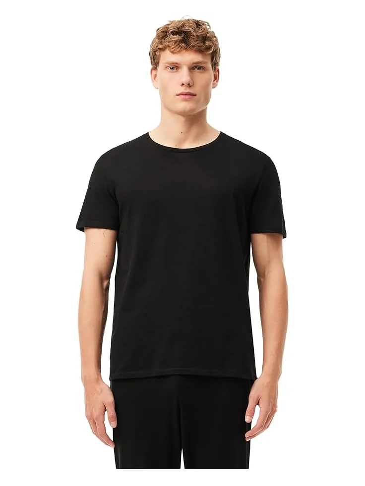 Мужская футболка Lacoste 3-Pack Crew Neck Regular Fit Essential — изображение 2 из 3, черный