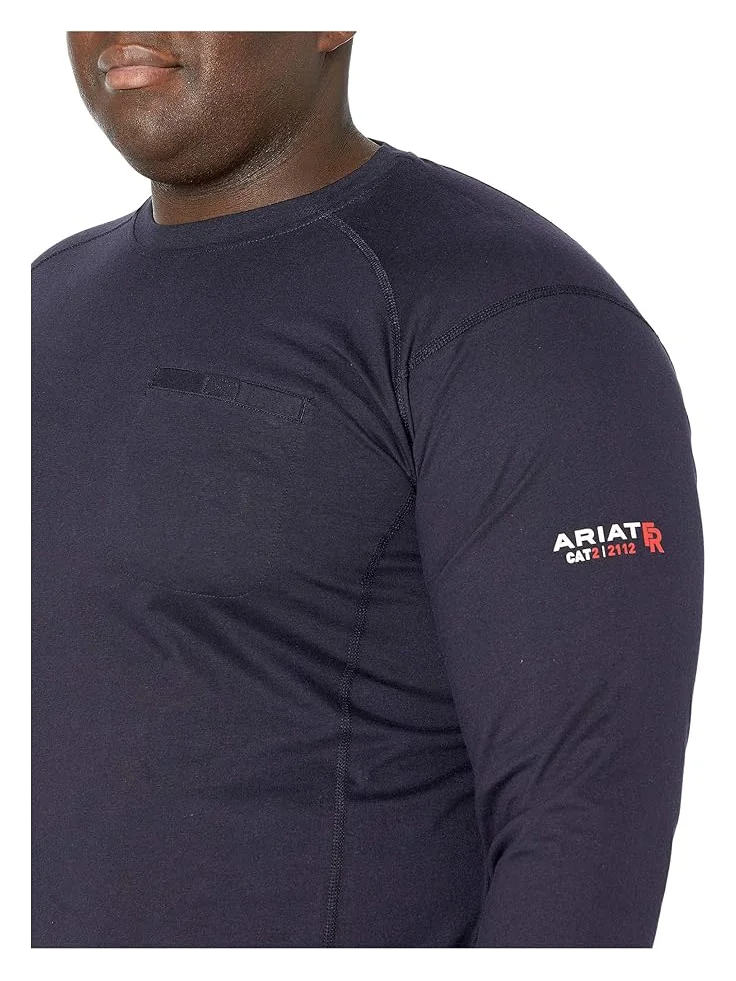 Мужская футболка Ariat Big & Tall Big & Tall FR Air Crew — изображение 3 из 4, темно-синий
