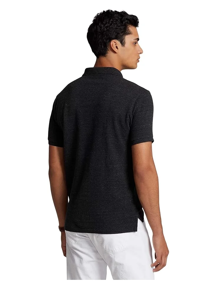 Мужская поло Ralph Lauren Custom Slim Fit Mesh Polo Ralph Lauren — изображение 2 из 4, черный