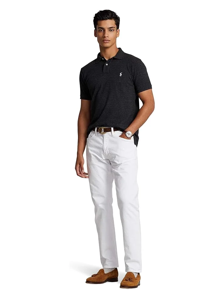 Мужская поло Ralph Lauren Custom Slim Fit Mesh Polo Ralph Lauren — изображение 4 из 4, черный