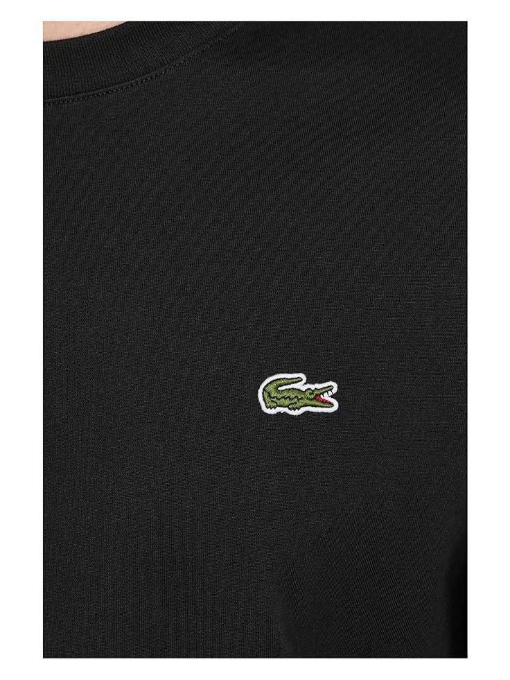 Мужская хлопковая футболка Lacoste Long Sleeved — изображение 5 из 5, черный