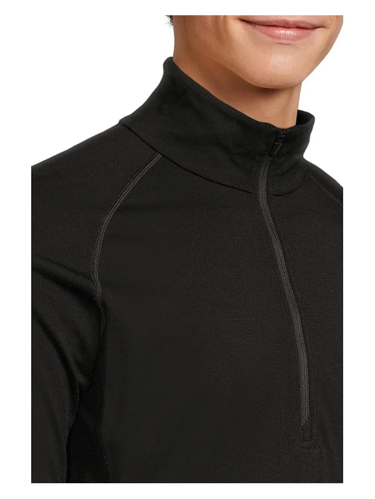 Мужская футболка Icebreaker Merino 200 Zoneknit Long Sleeve Half Zip — изображение 4 из 5, черный