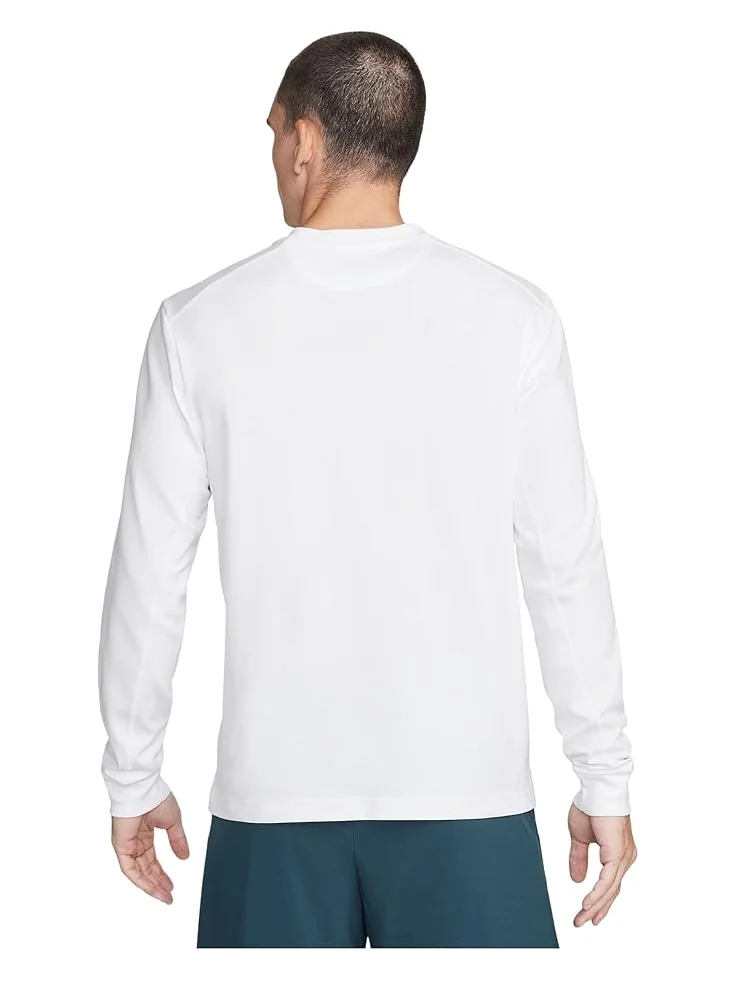Мужская футболка Nike Primary Dri-Fit Long Sleeve Versatile Top — изображение 2 из 3, белый/белый