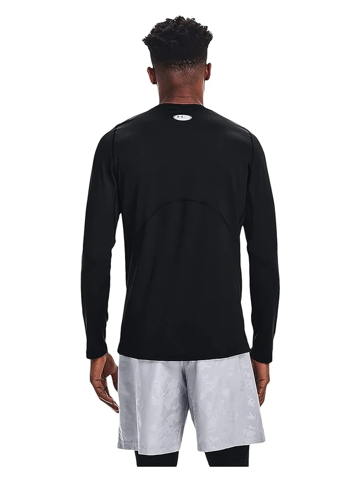 Мужская футболка Under Armour Coldgear Armour Fitted Crew — изображение 2 из 4, черный/белый