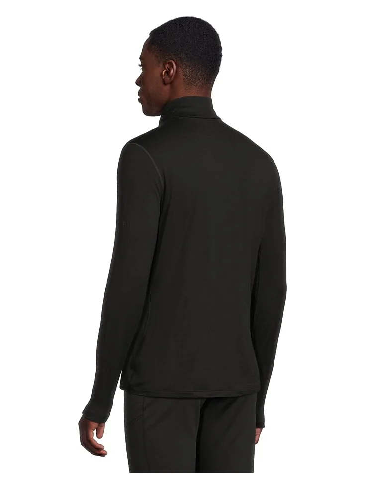 Мужская футболка Icebreaker Merino 200 Oasis Long Sleeve Half Zip — изображение 3 из 5, черный