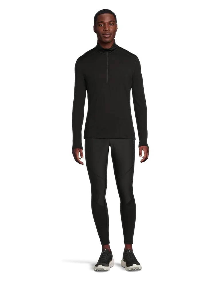 Мужская футболка Icebreaker Merino 200 Oasis Long Sleeve Half Zip — изображение 5 из 5, черный