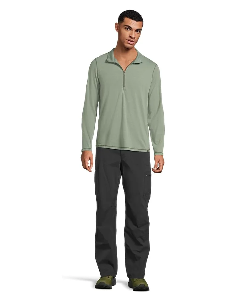 Мужская футболка L.L.Bean Everyday Sunsmart 1/4 Zip — изображение 5 из 5, зеленый