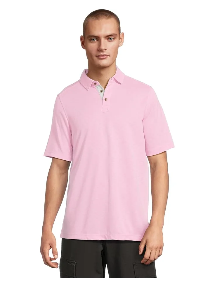 Мужская футболка Johnston & Murphy Vintage Slub Polo — изображение 1 из 5, розовый