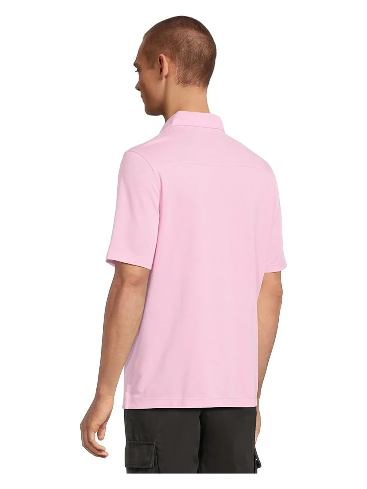 Мужская футболка Johnston & Murphy Vintage Slub Polo — изображение 3 из 5, розовый