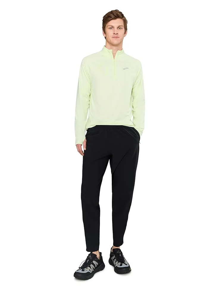 Мужская футболка Brooks Dash 1/4 Zip 3.0 — изображение 2 из 5, бежевый