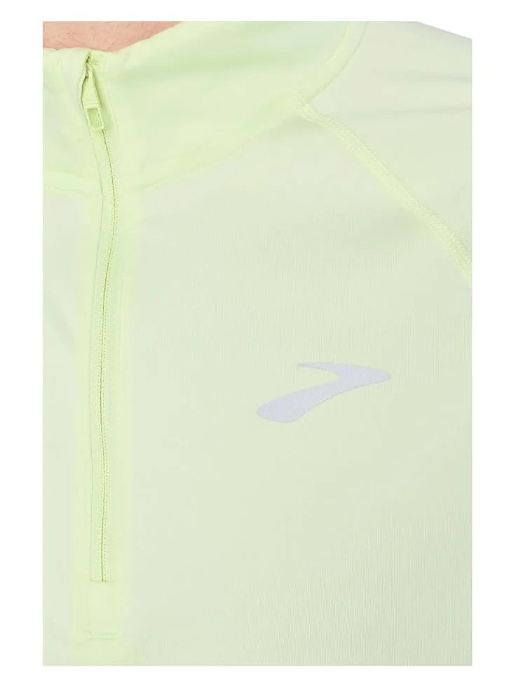 Мужская футболка Brooks Dash 1/4 Zip 3.0 — изображение 5 из 5, бежевый