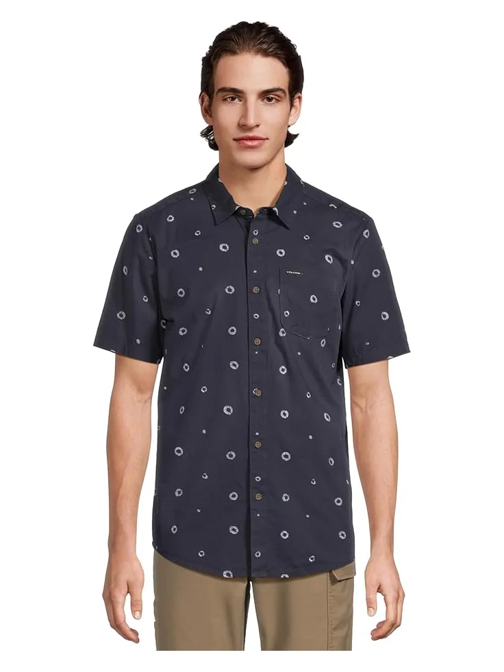 Мужская футболка Volcom Scaler Stone Woven — изображение 1 из 5, темный темно-синий
