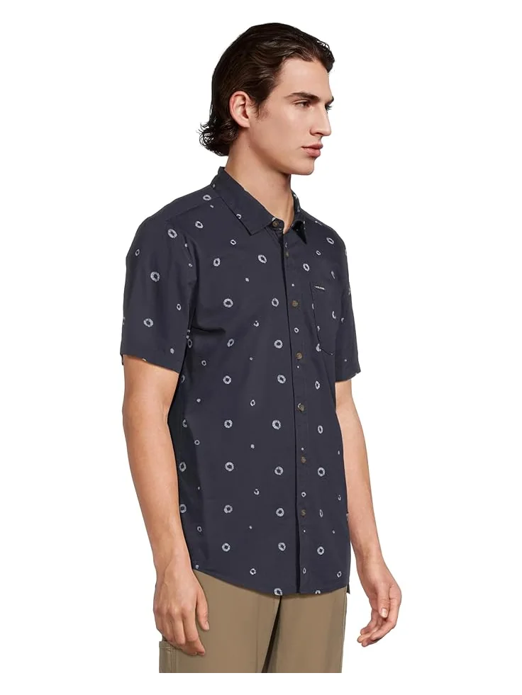 Мужская футболка Volcom Scaler Stone Woven — изображение 2 из 5, темный темно-синий