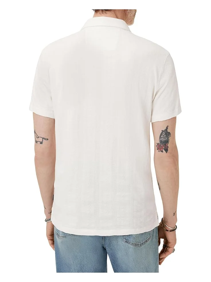 Мужская поло John Varvatos Zion K6171F25 — изображение 2 из 2, серебристый