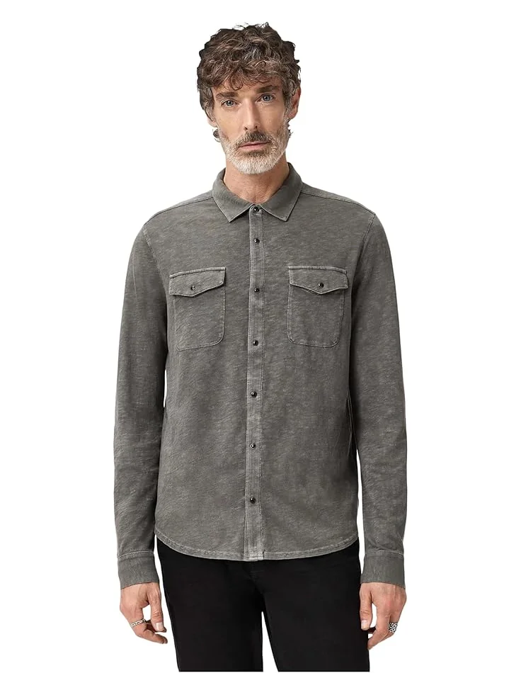Мужская футболка John Varvatos Arvon Knit Western K5061R25 — серый