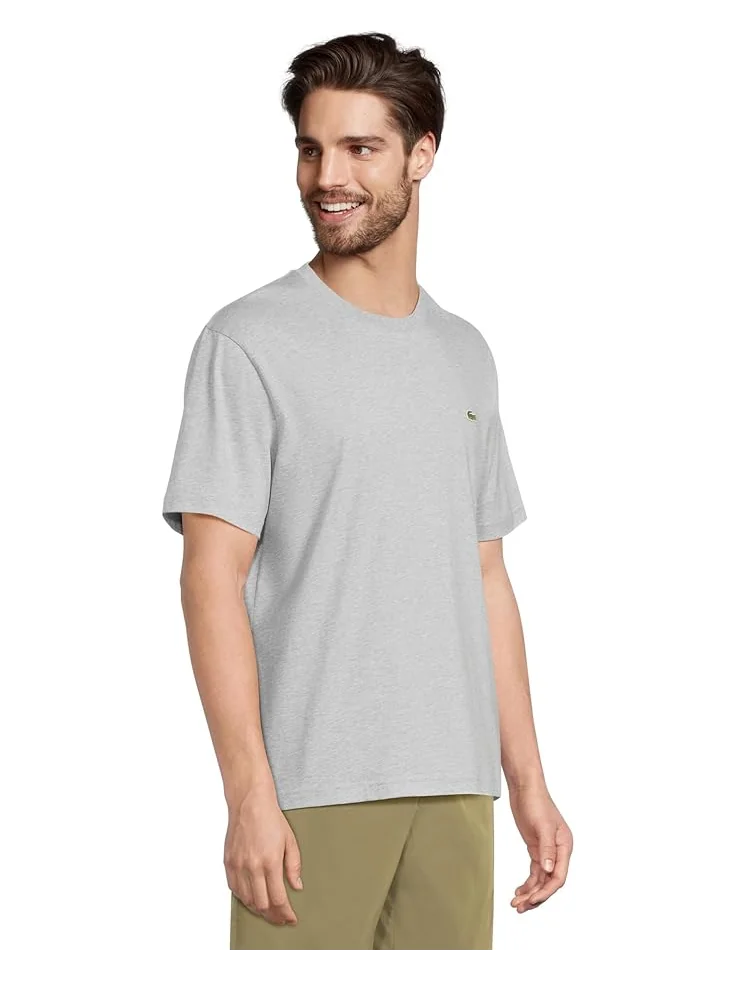 Мужская футболка Lacoste Cotton — изображение 2 из 5, серебристый