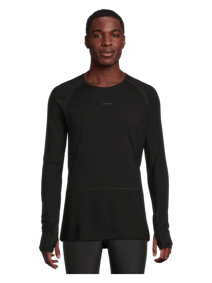 Мужская футболка Icebreaker Merino 200 Zoneknit Long Sleeve Crewe — черный