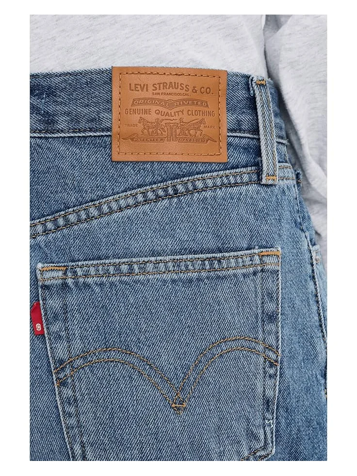 Женские шорты Levi's Premium High Baggy Short, Worn Memory Short — изображение 5 из 5, выбеленный серый