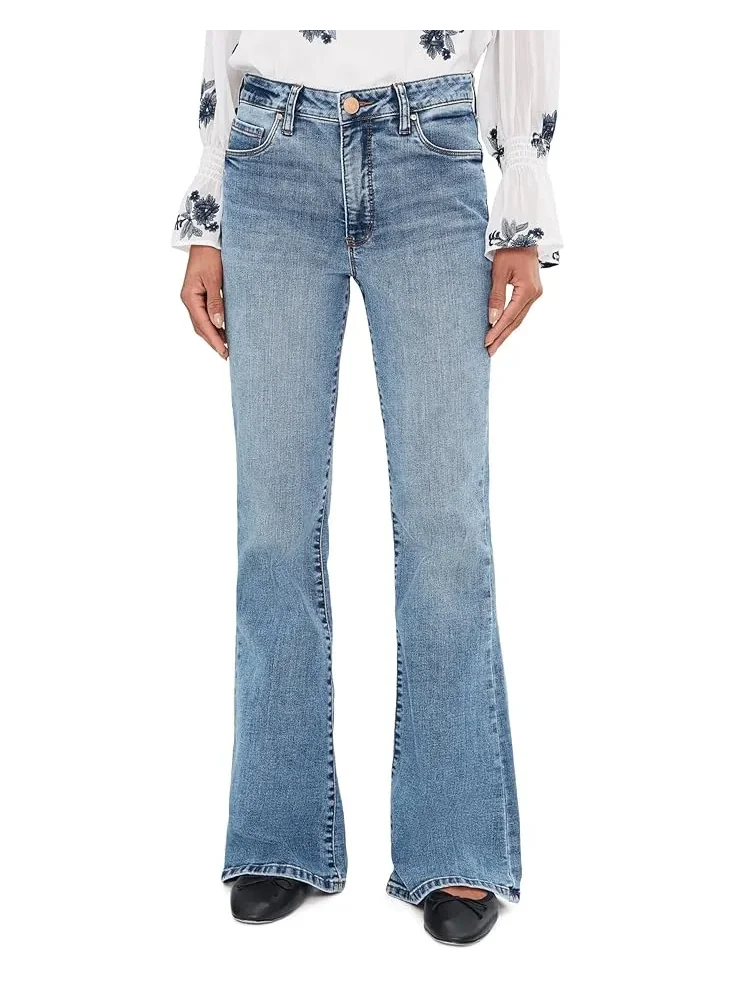 Женская модель Ana High Rise Fab Ab Flare-Baby Dn All Over KUT from the Kloth, Obtain