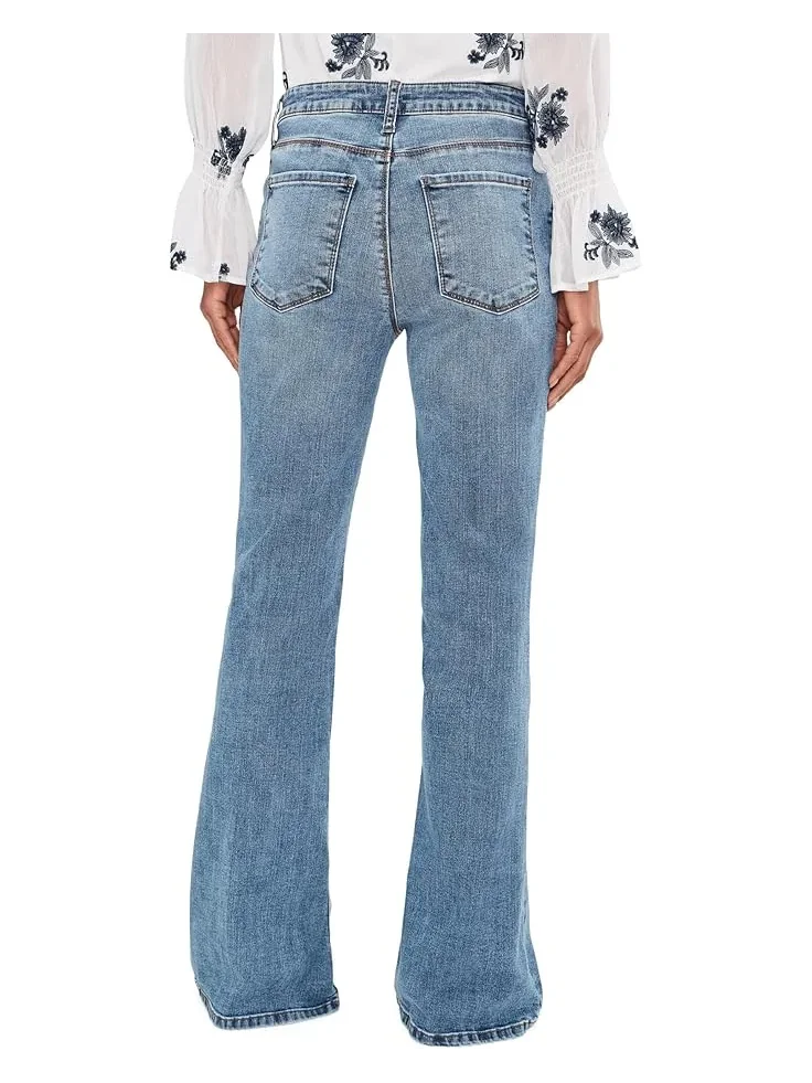 Женская модель Ana High Rise Fab Ab Flare-Baby Dn All Over KUT from the Kloth, Obtain — изображение 4 из 5, обладать