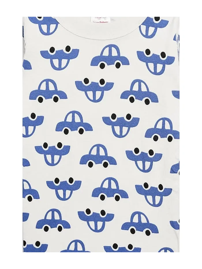 Пижама с динозаврами Long John Pajamas Set Hanna Andersson — изображение 3 из 3, синий/розовый