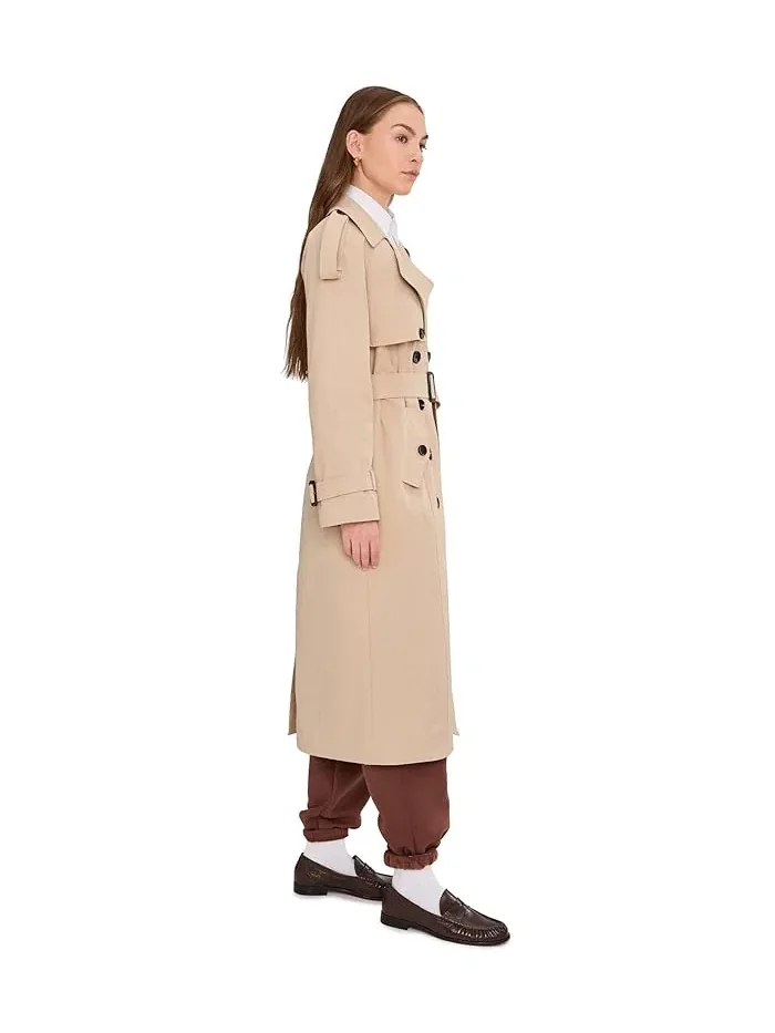 Пальто двубортное макси Relaxed Db Maxi Trench Avec Les Filles — изображение 3 из 5, пшеница