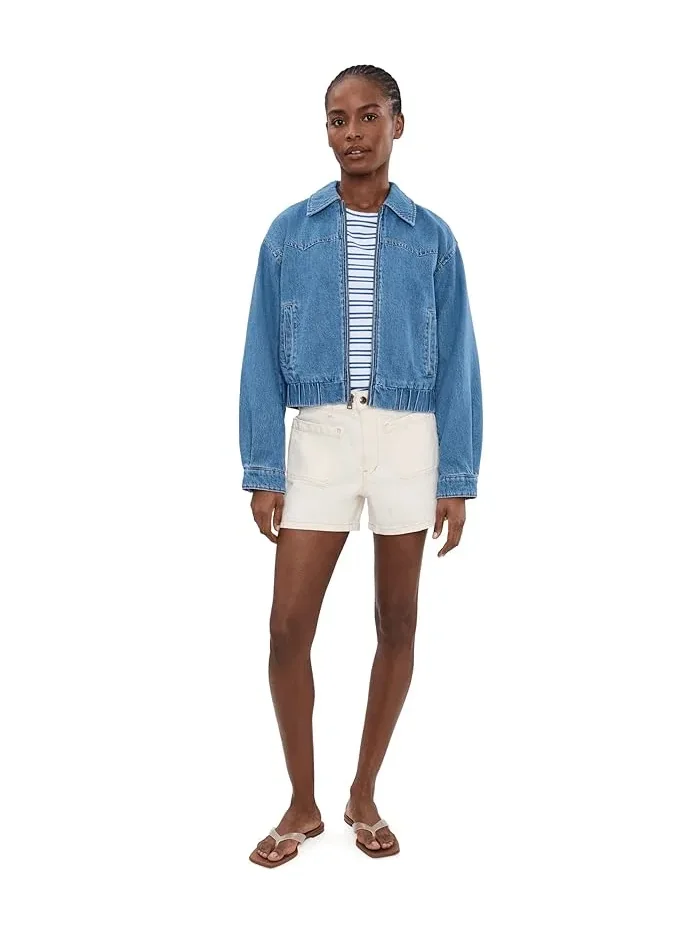 Куртка джинсовая Western Denim Bomber Levi's — изображение 2 из 5, джинсовый синий