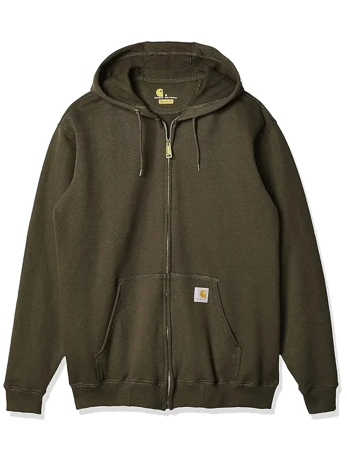 Худи Carhartt Big and Tall Midweight Zip-Front — изображение 1 из 4, мох