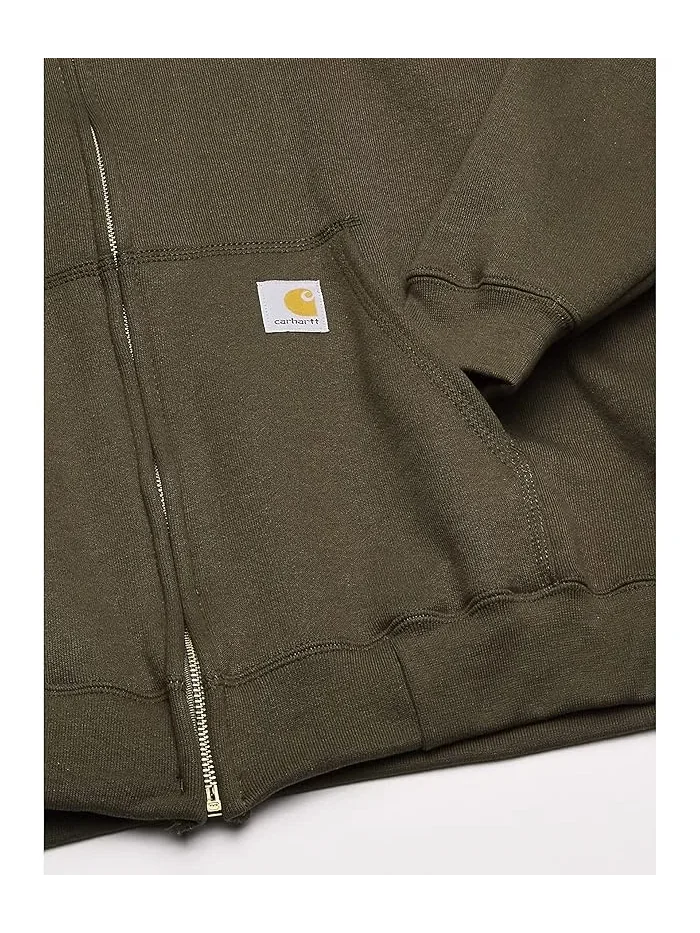 Худи Carhartt Big and Tall Midweight Zip-Front — изображение 3 из 4, мох