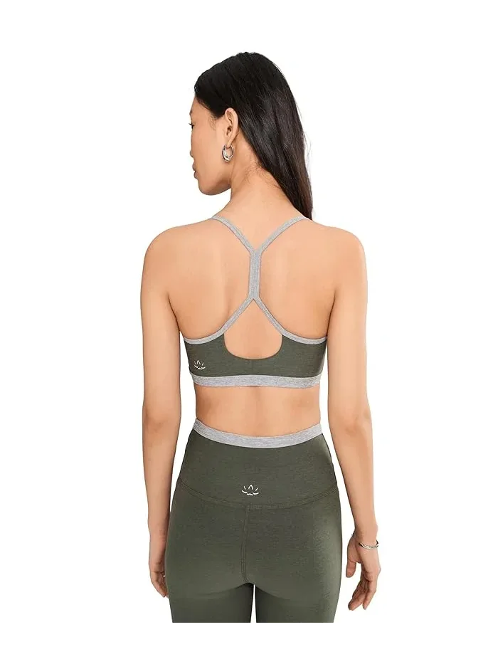 Бюстгальтер Spacedye Outlines Strappy Bra Beyond Yoga — изображение 4 из 5, дымчато-зеленый