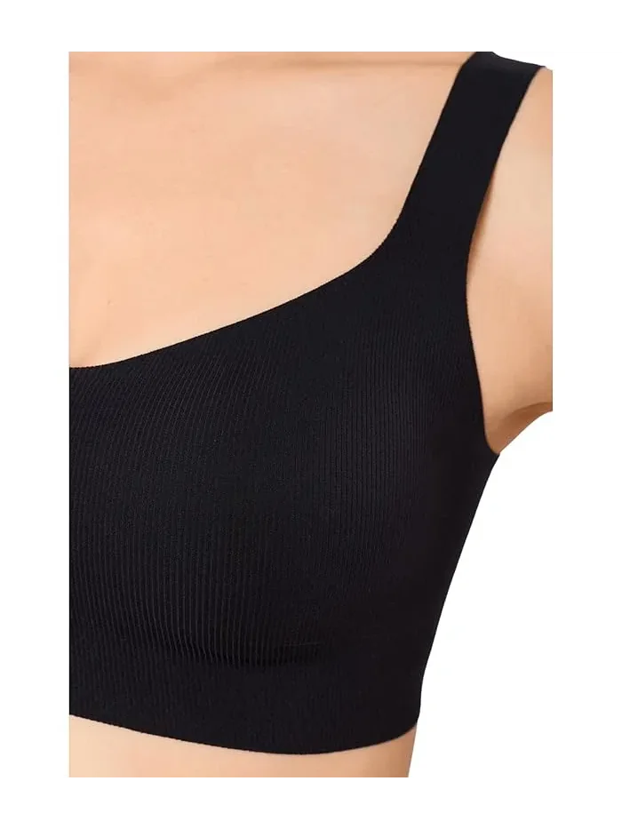 Бюстгальтер Cotton Refined Rib Bonded Bralette Commando — изображение 5 из 5, черный