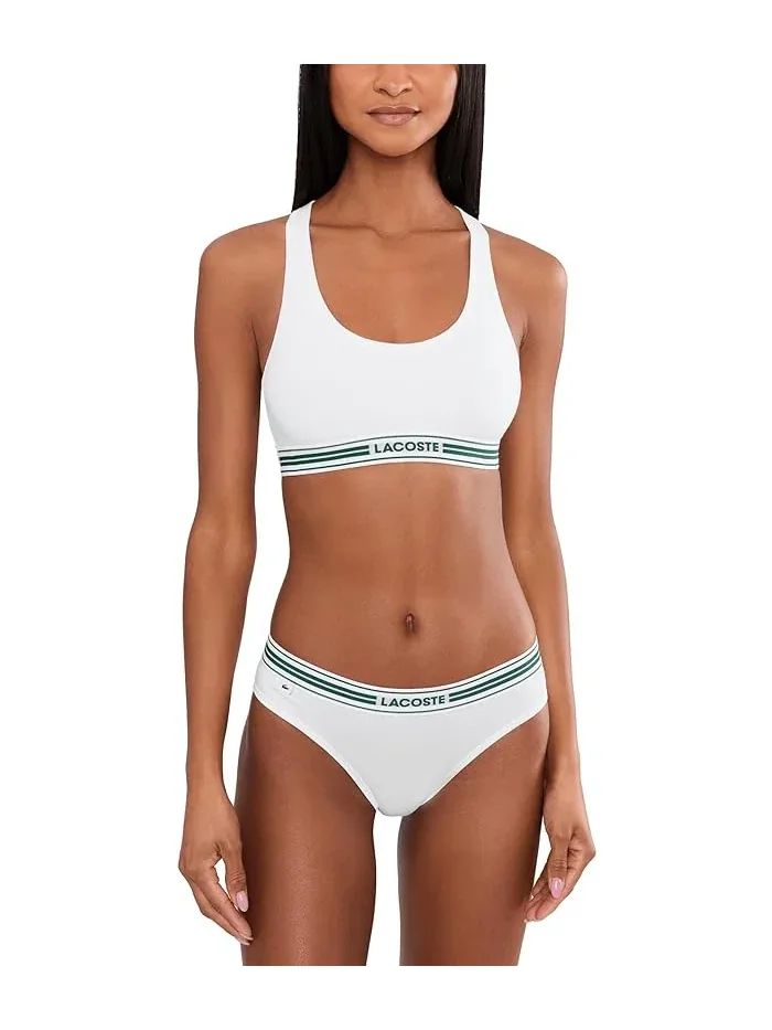 Бралетт с контрастной полосой Cotton Bralette Lacoste — изображение 2 из 5, белый/бежевый