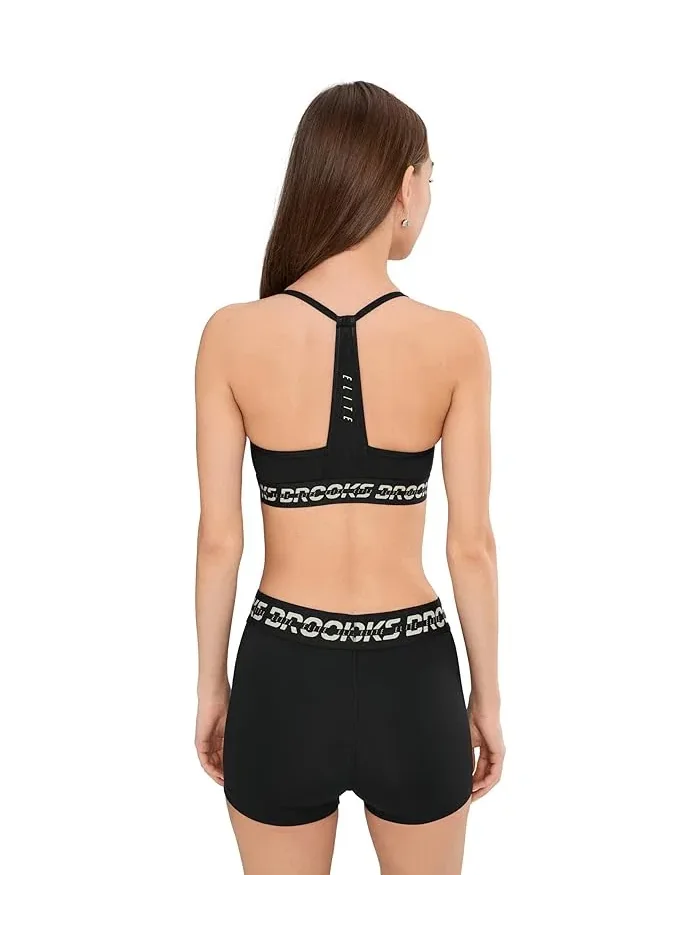 Спортивный бюстгальтер для бега PR Elite Bra Brooks — изображение 4 из 5, черный