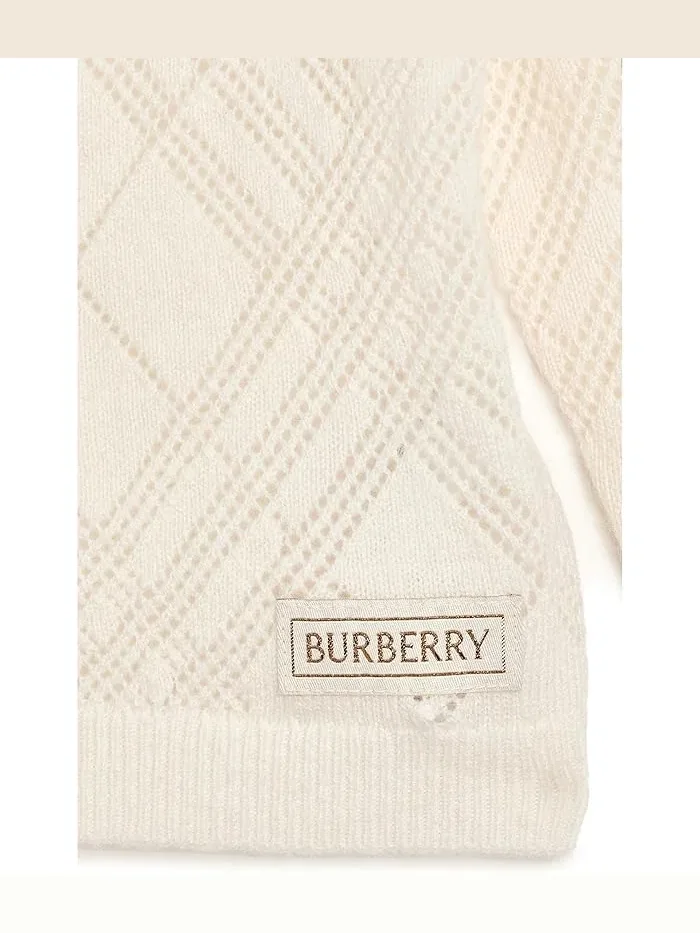 Комплект для новорожденных кашемировый Burberry Kids — изображение 3 из 3, белый