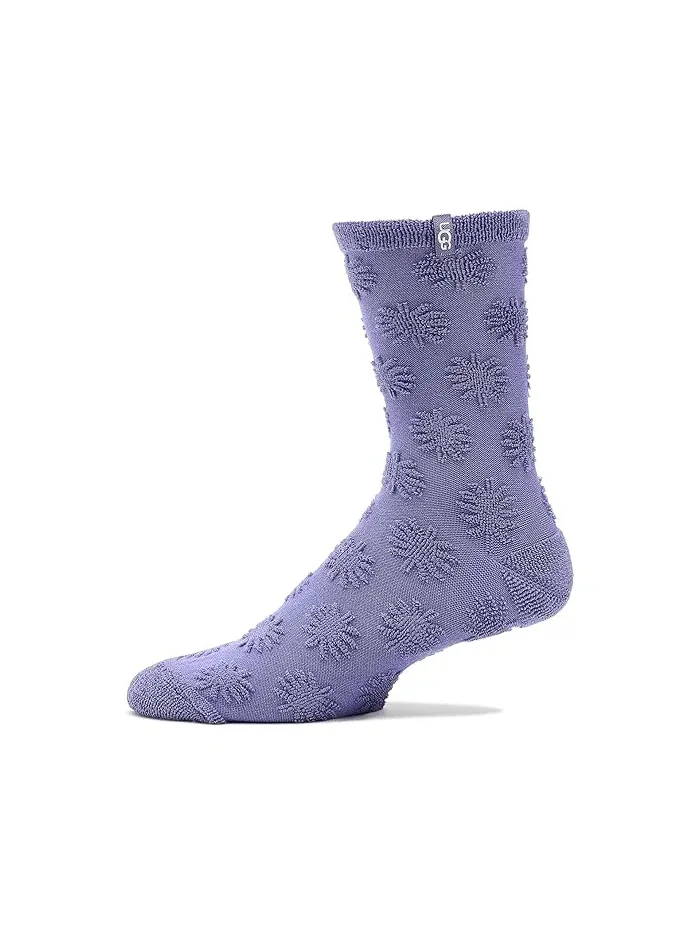 Носки UGG Dallys Terry 3/4 Crew, Dusted Iris Sun Logo — изображение 1 из 2, фиолетовый