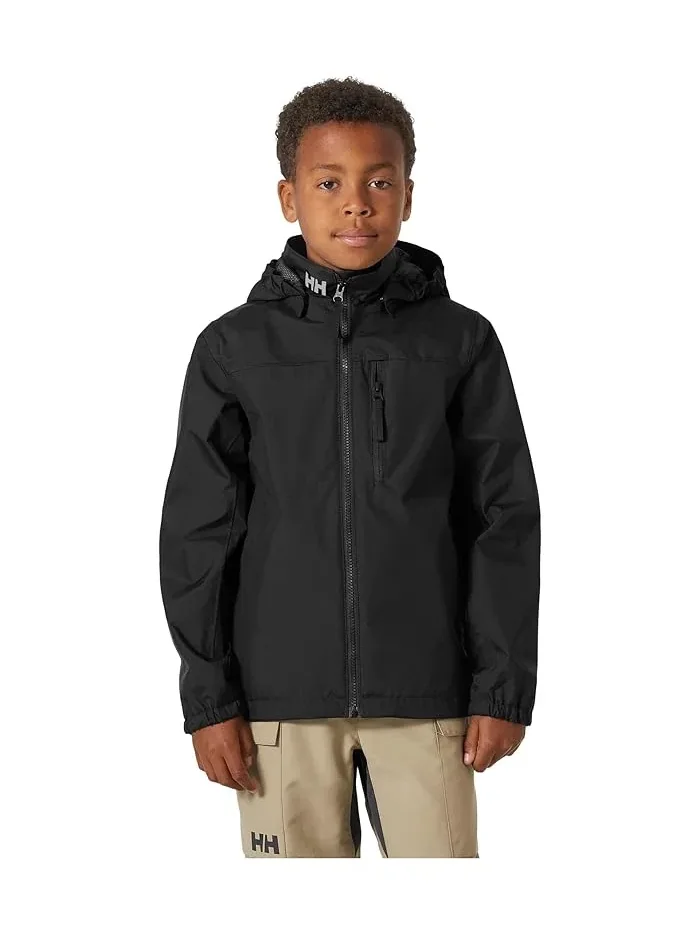 Куртка с капюшоном водонепроницаемая Crew Hooded Jacket Helly Hansen Kids — изображение 1 из 5, кремовый/белый/зеленый