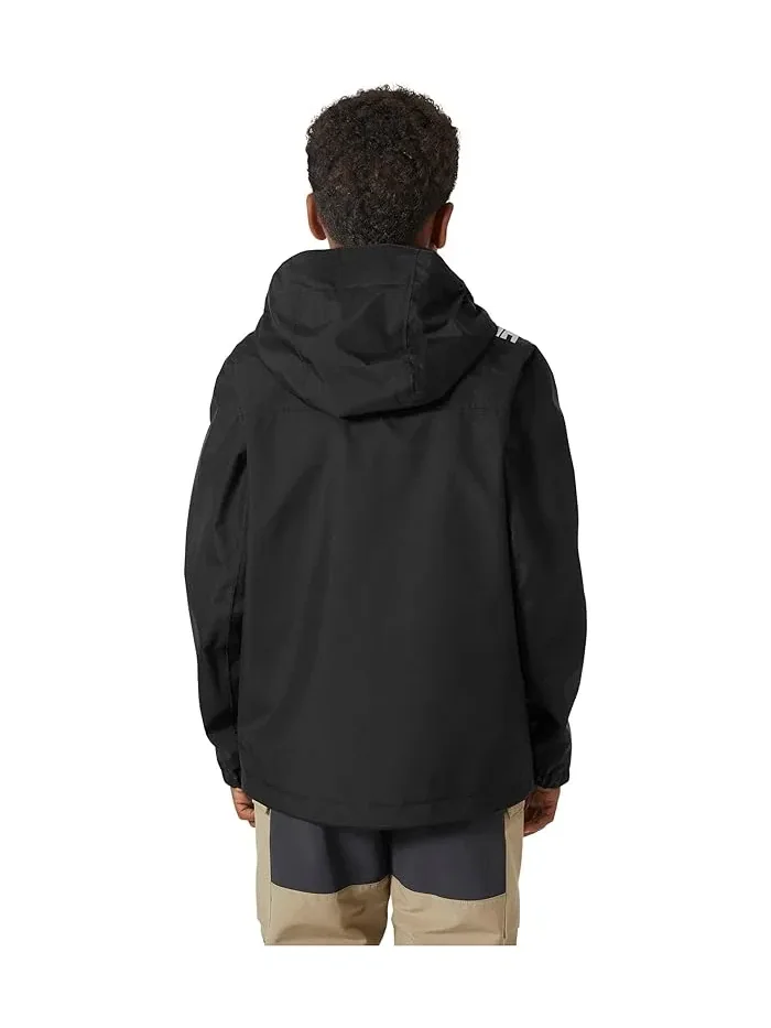 Куртка с капюшоном водонепроницаемая Crew Hooded Jacket Helly Hansen Kids — изображение 2 из 5, кремовый/белый/зеленый