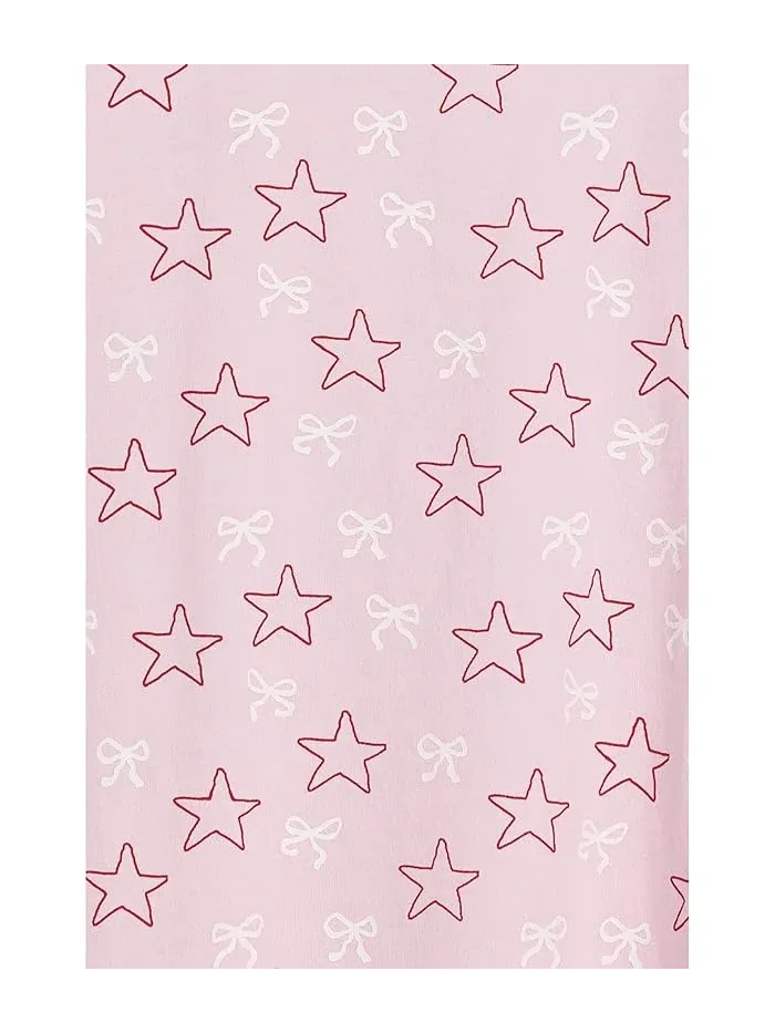 Платье с принтом звезд Cotton Jersey Tank Dress Chaser Kids — изображение 3 из 3, панна-котта